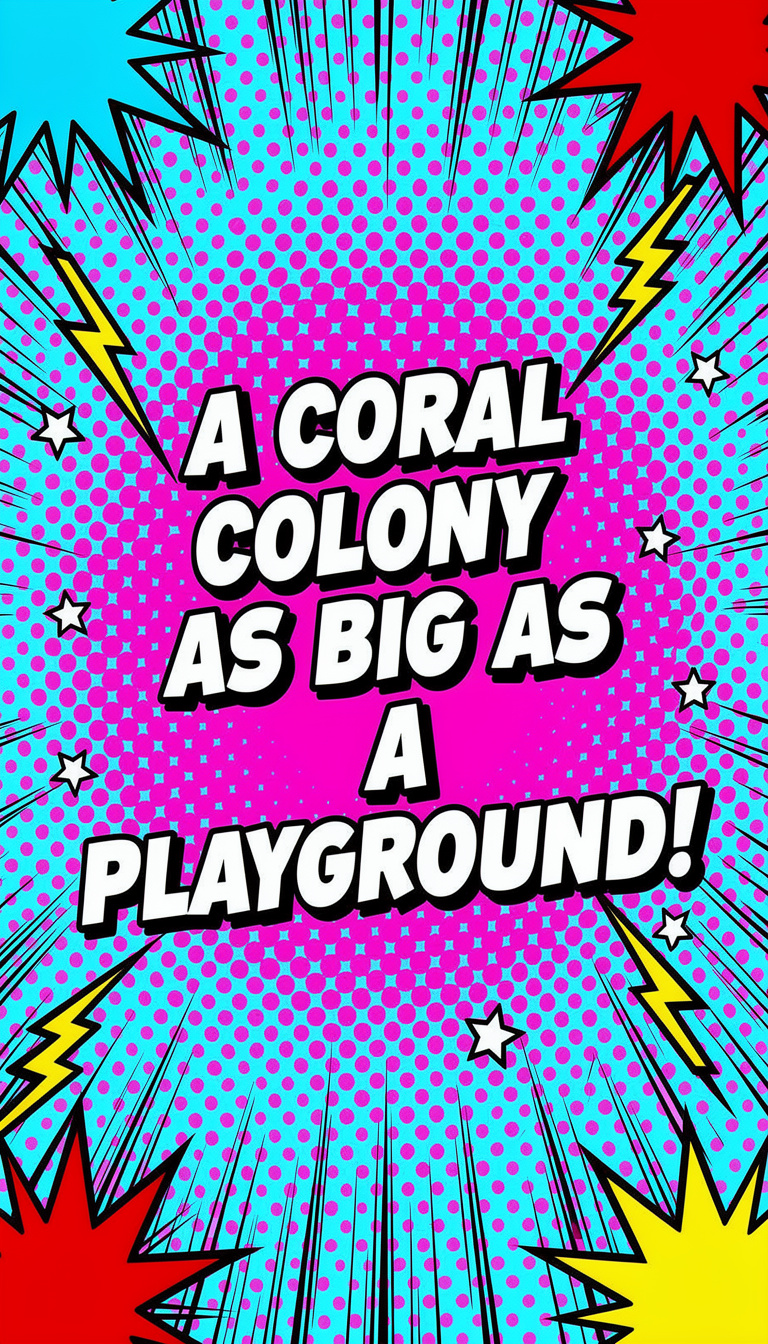 A Coral Colony as Big as a Playground!