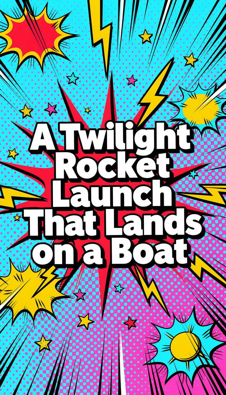 A Twilight Rocket Launch That Lands on a Boat