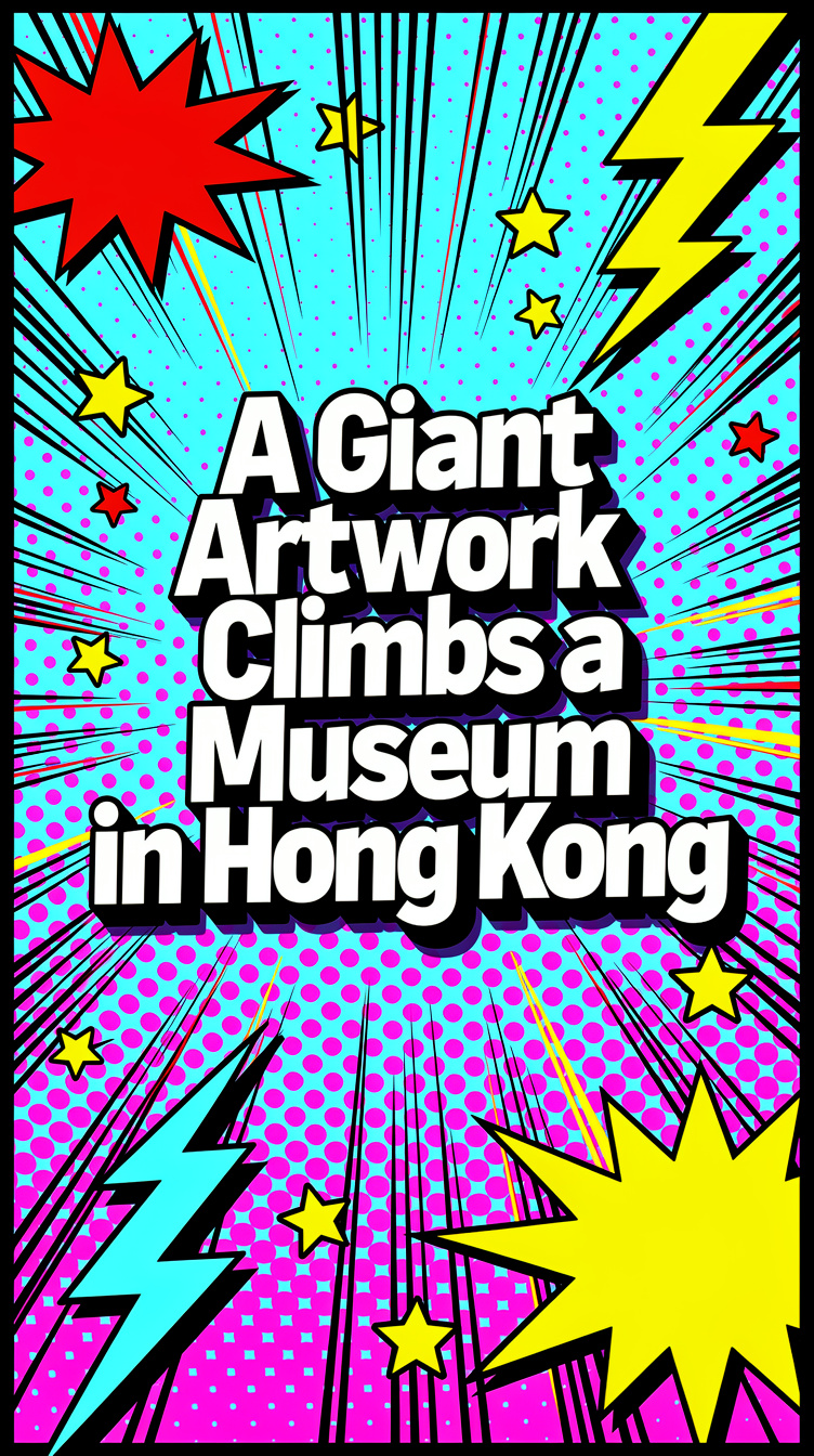 A Giant Artwork Climbs a Museum in Hong Kong